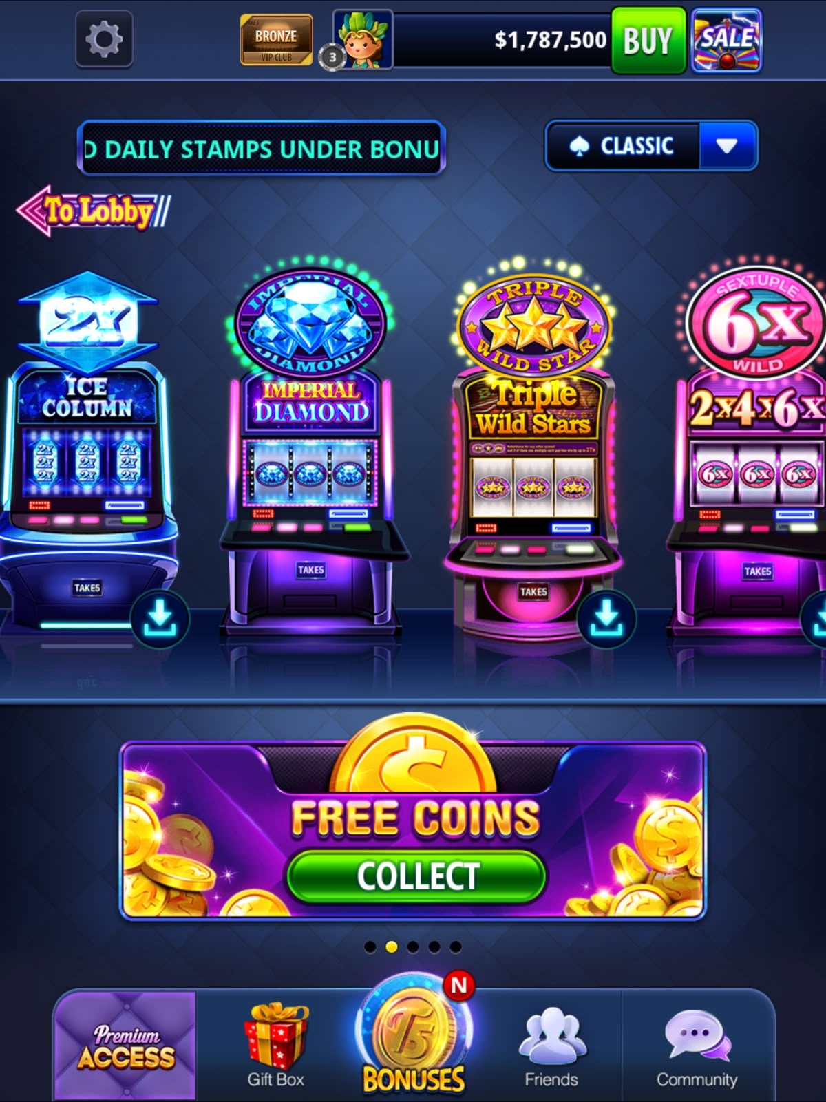 Triple 9 Lines Diamond Slots game